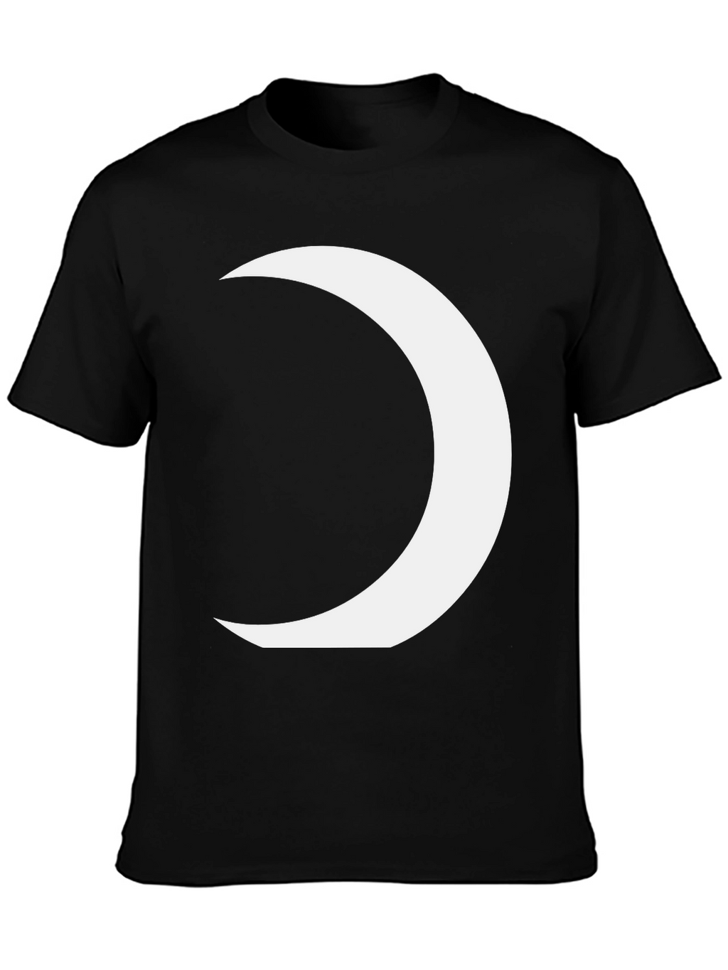 Crescent Moon Graphic Tee - Modern Black T-Shirt