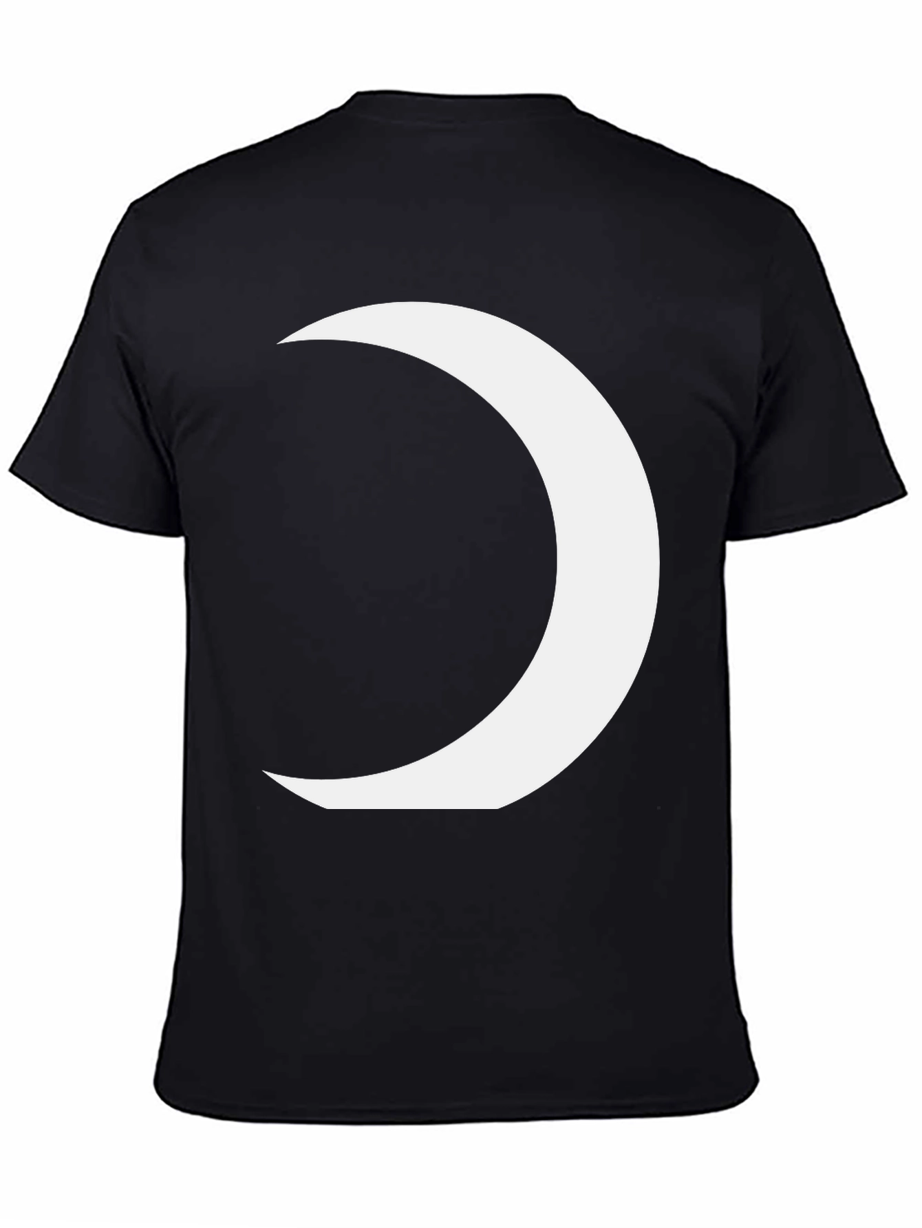 Crescent Moon Graphic Tee - Modern Black T-Shirt