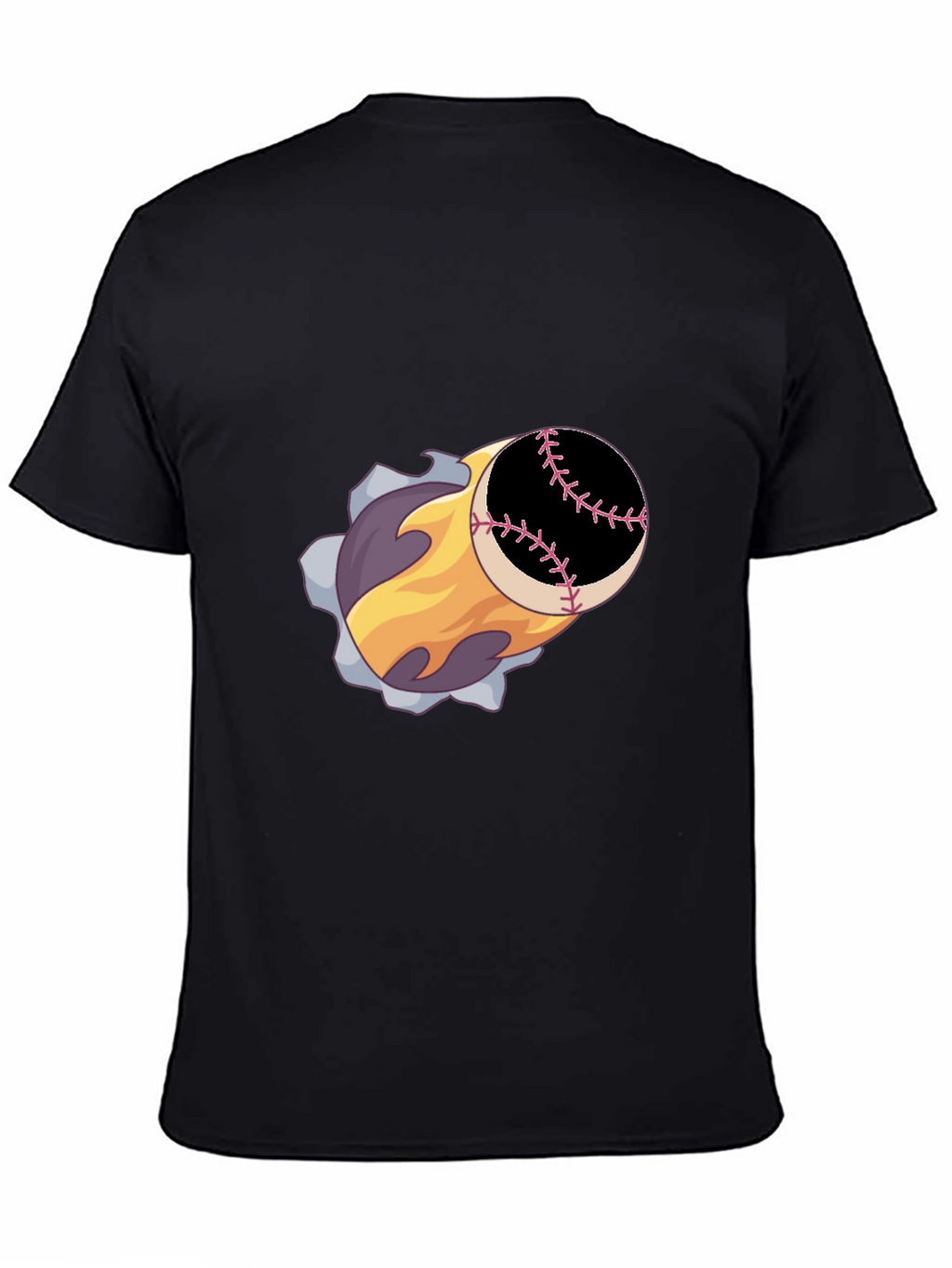 Baseball Fireball Graphic Tee