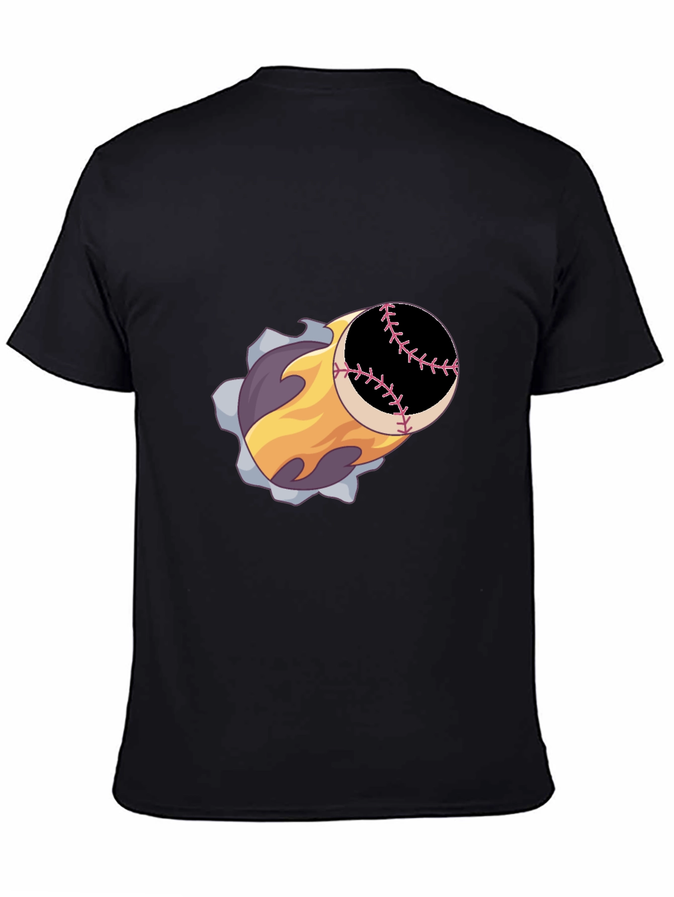 Baseball Fireball Graphic Tee