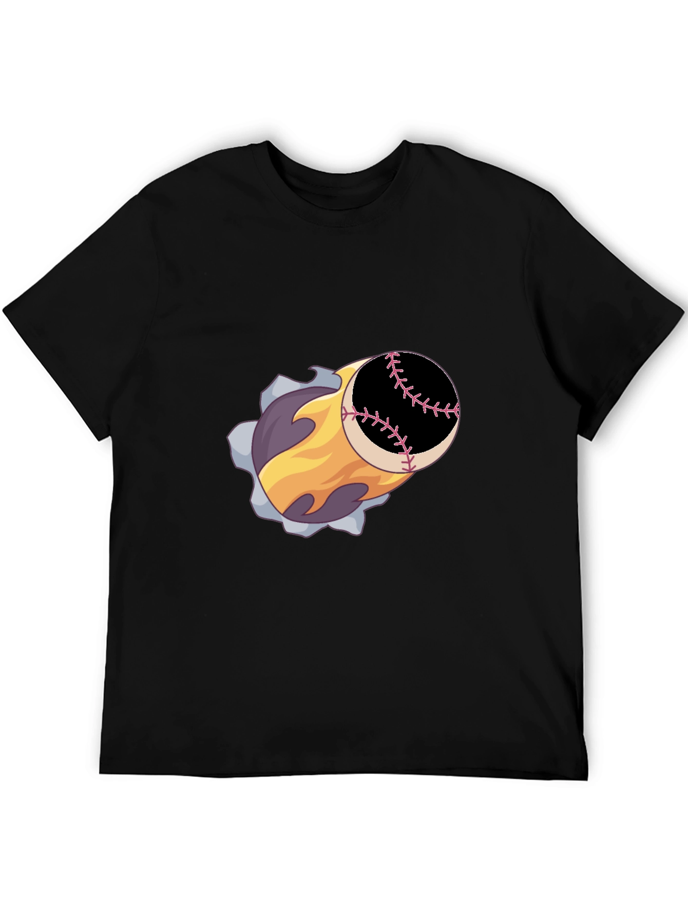 Baseball Fireball Graphic Tee