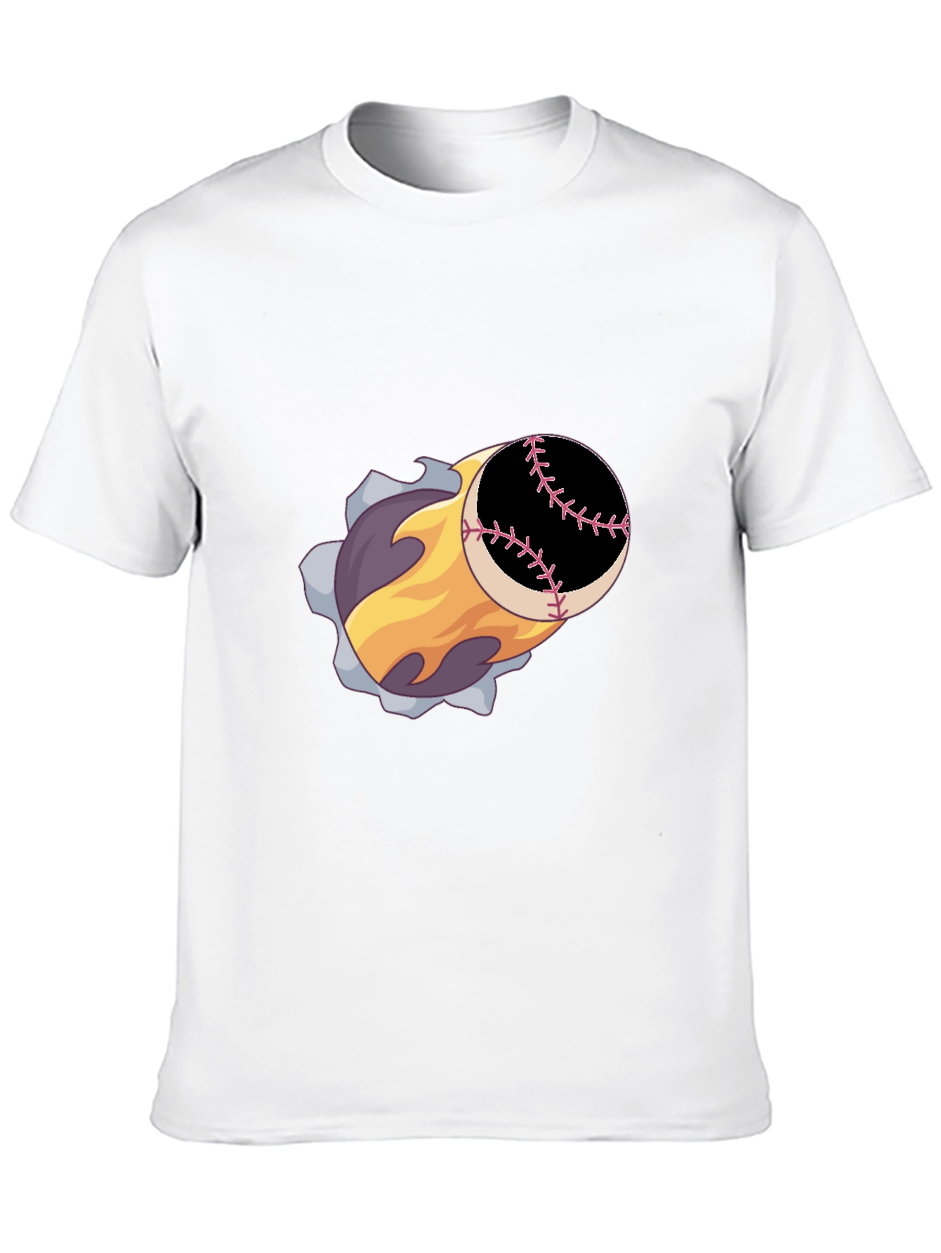 Baseball Fireball Graphic Tee