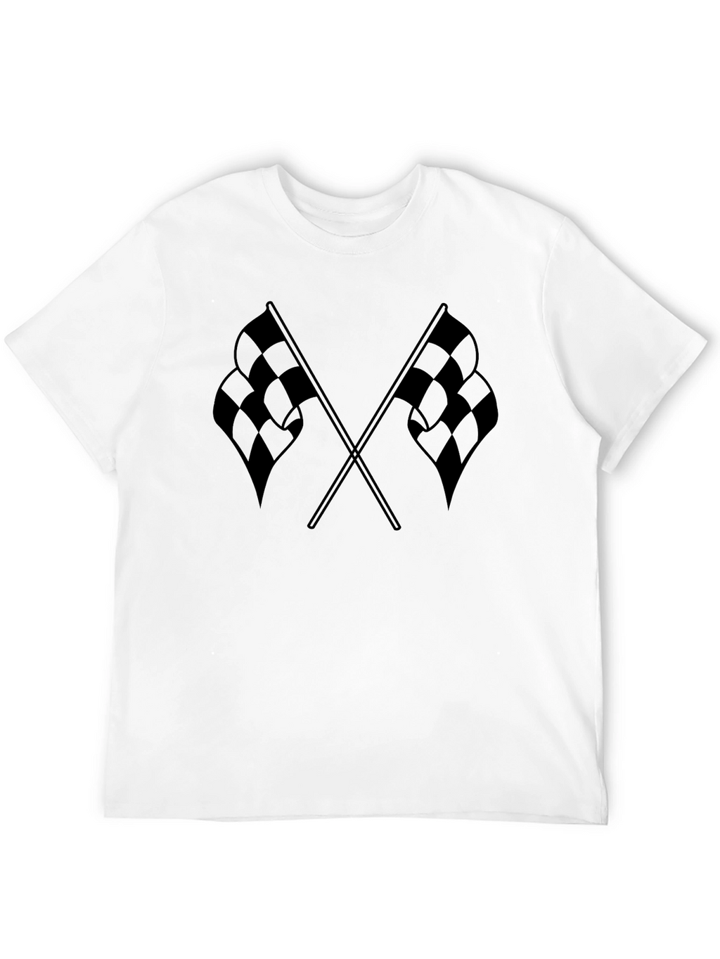 Checkered Flags Graphic Tee - Racing Fan Apparel