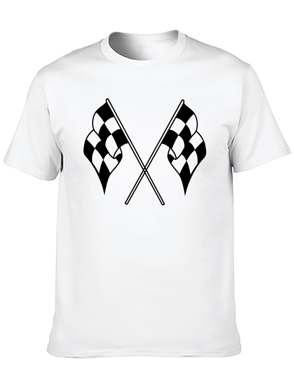 Checkered Flags Graphic Tee - Racing Fan Apparel