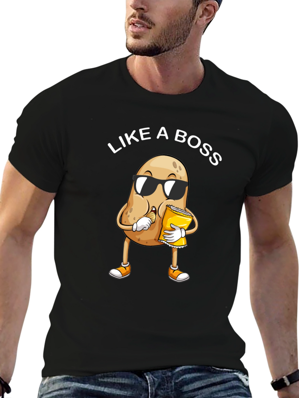 Like a Boss Potato Graphic T-Shirt