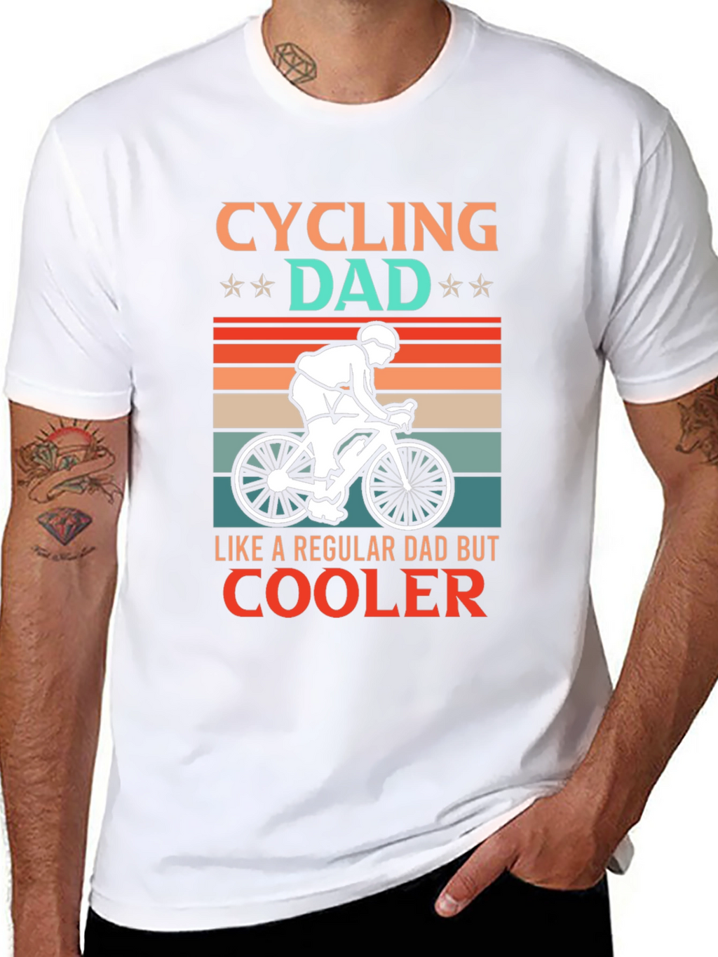 Cycling Dad T-Shirt - Cool Dad Graphic Tee