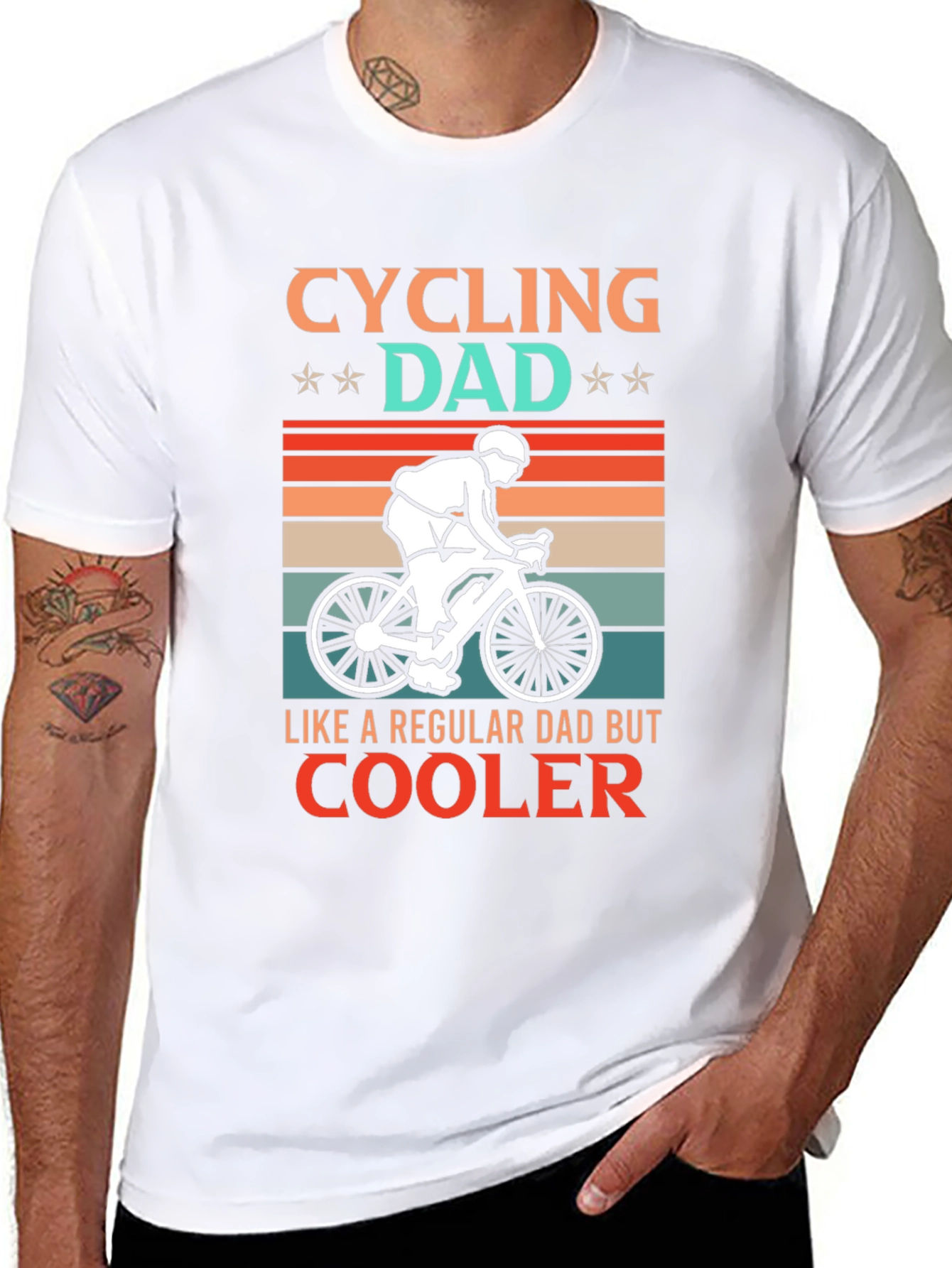 Cycling Dad T-Shirt - Cool Dad Graphic Tee