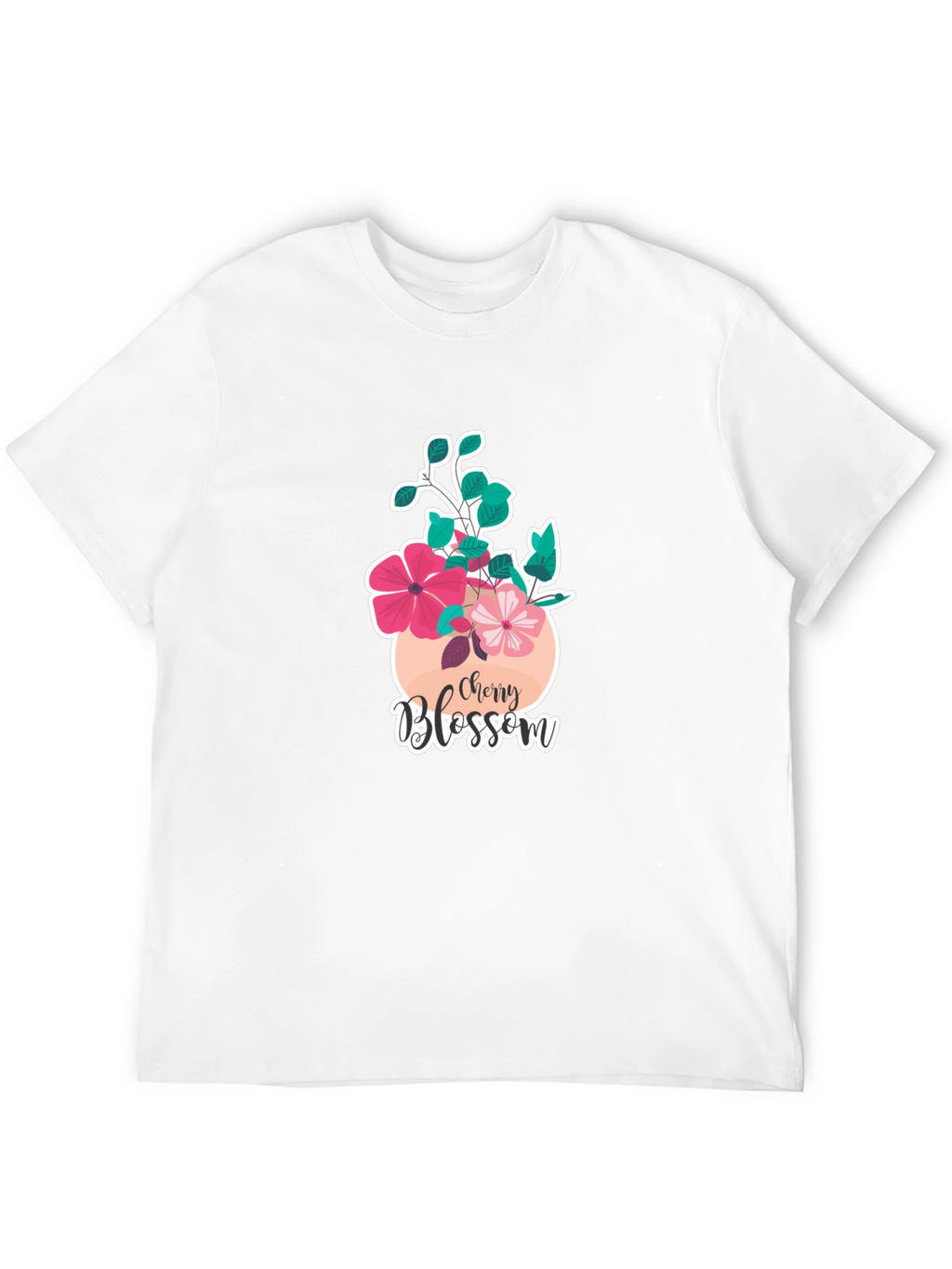 Cherry Blossom Graphic T-Shirt - Black
