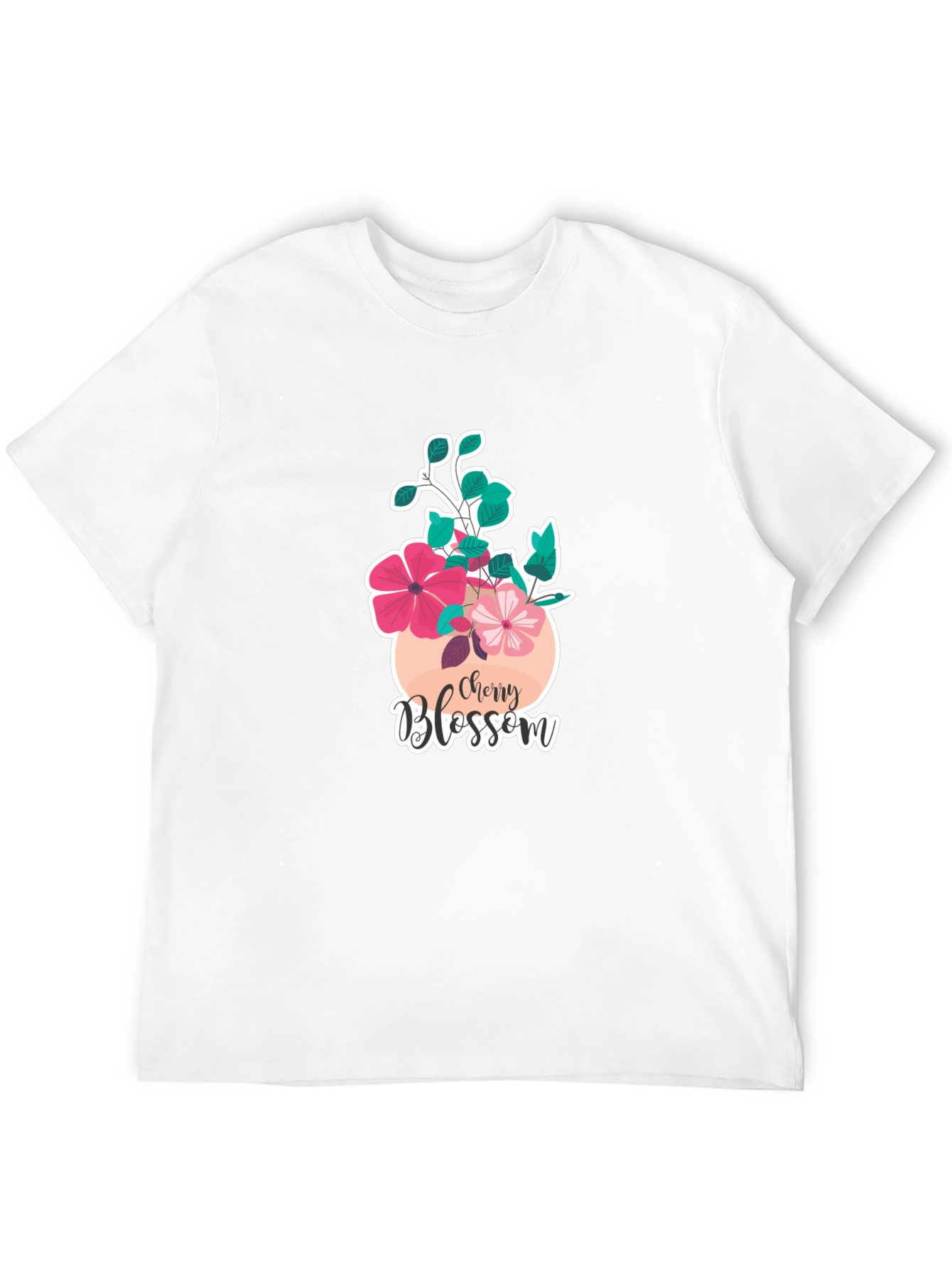 Cherry Blossom Graphic T-Shirt - Black