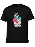 Cherry Blossom Graphic T-Shirt - Black