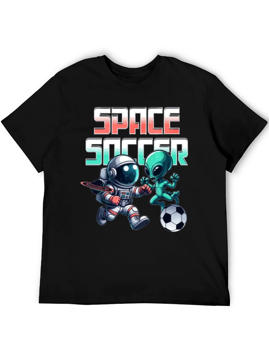 Space Soccer T-Shirt: Alien vs. Astronaut Tee
