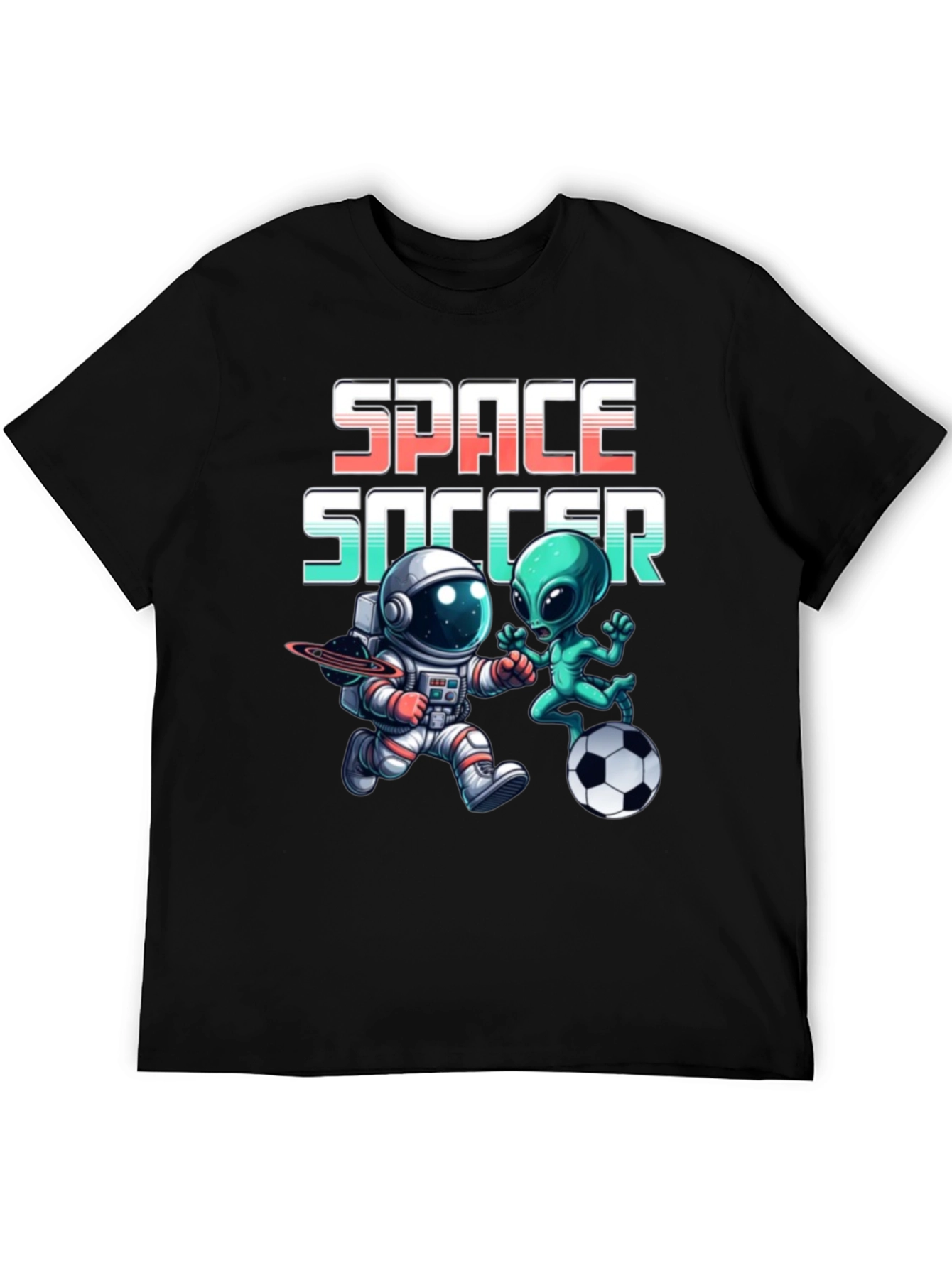 Space Soccer T-Shirt: Alien vs. Astronaut Tee