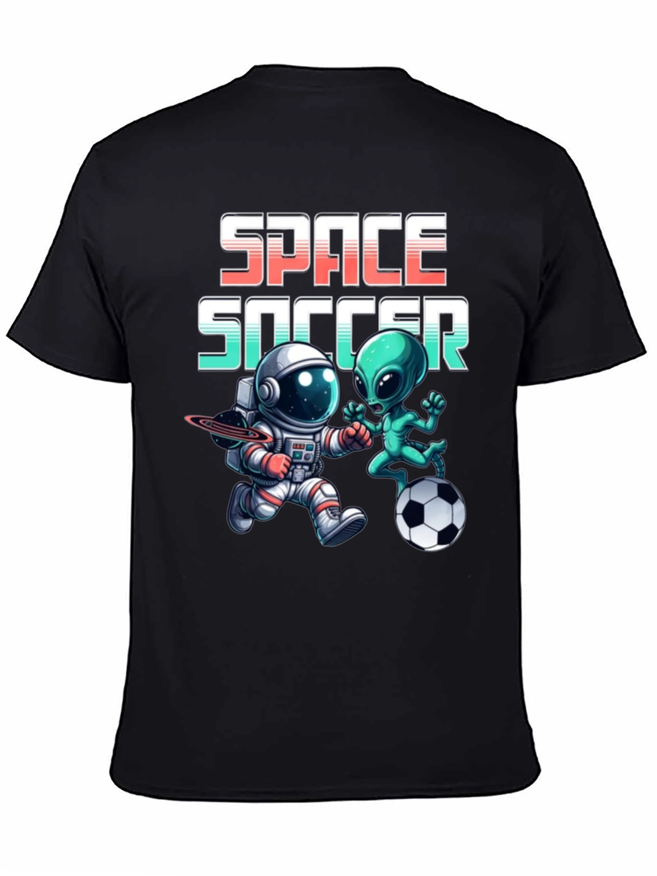 Space Soccer T-Shirt: Alien vs. Astronaut Tee