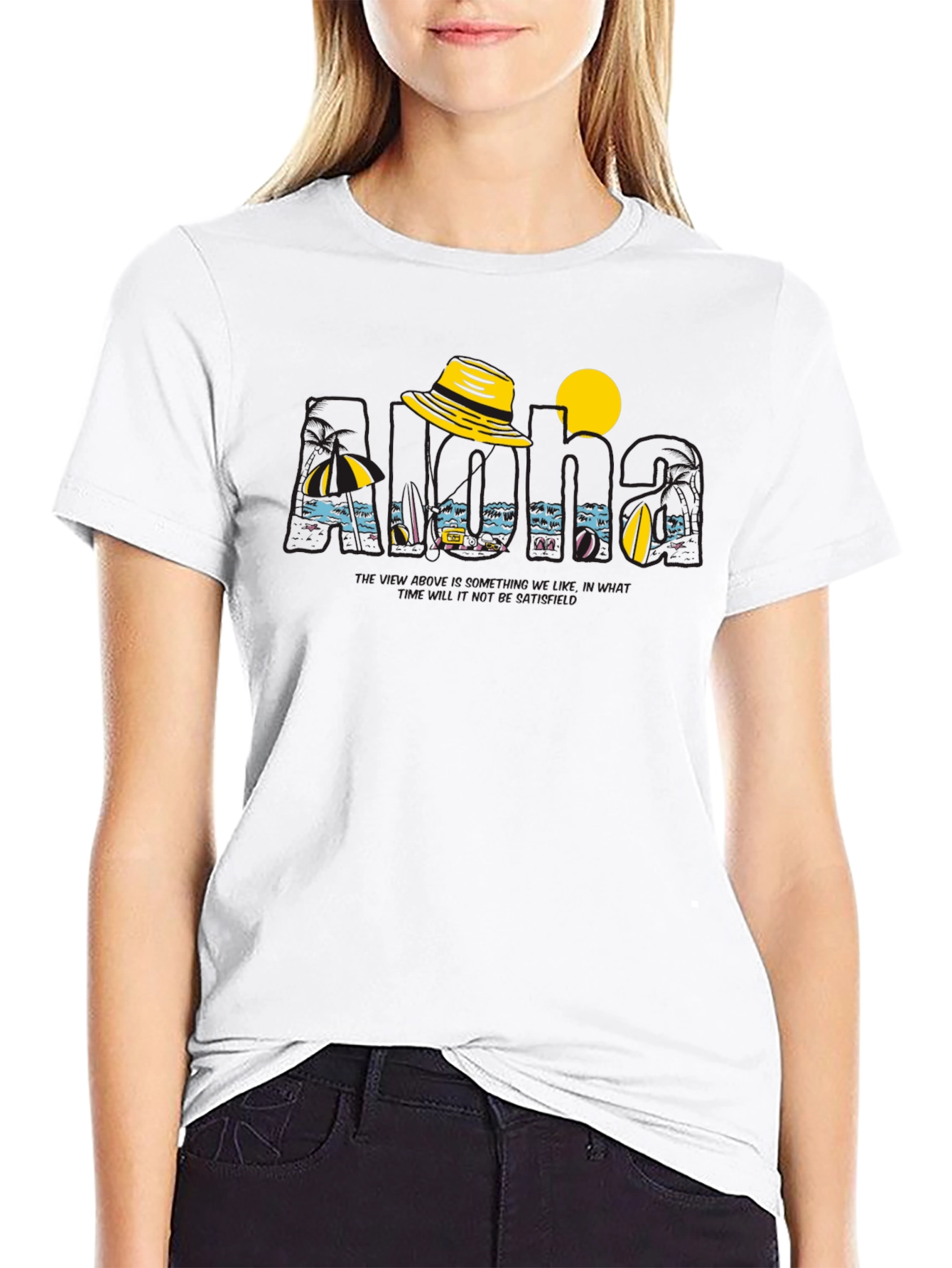 Island Vacation Graphic Tee - Black