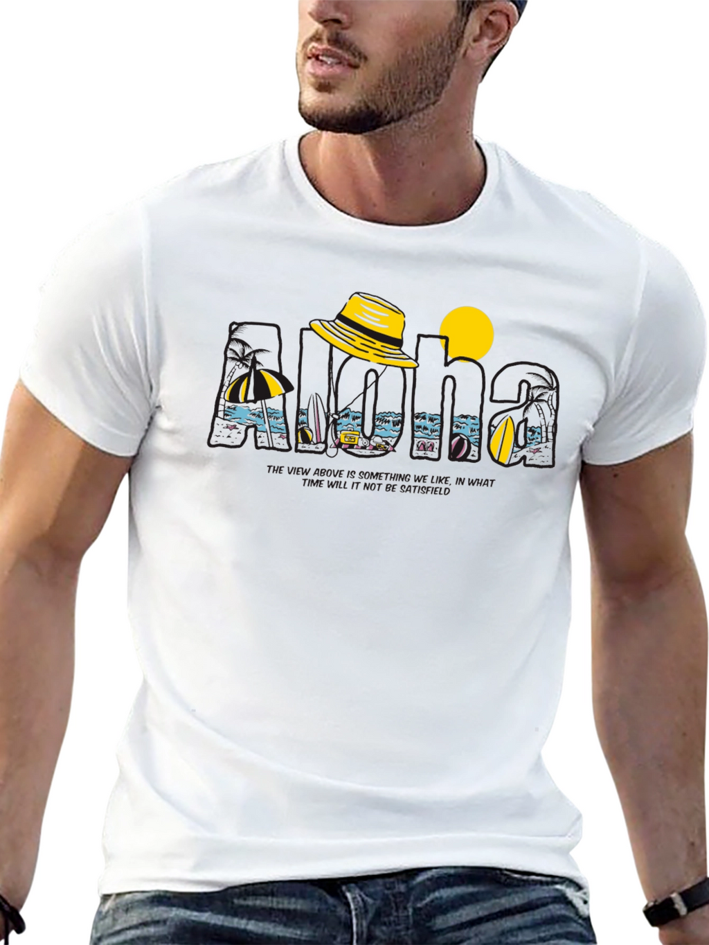Island Vacation Graphic Tee - Black