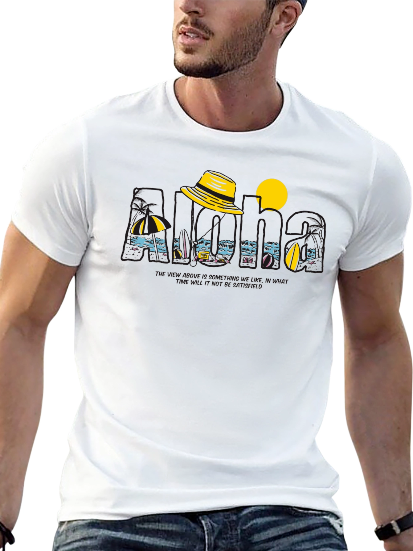 Island Vacation Graphic Tee - Black