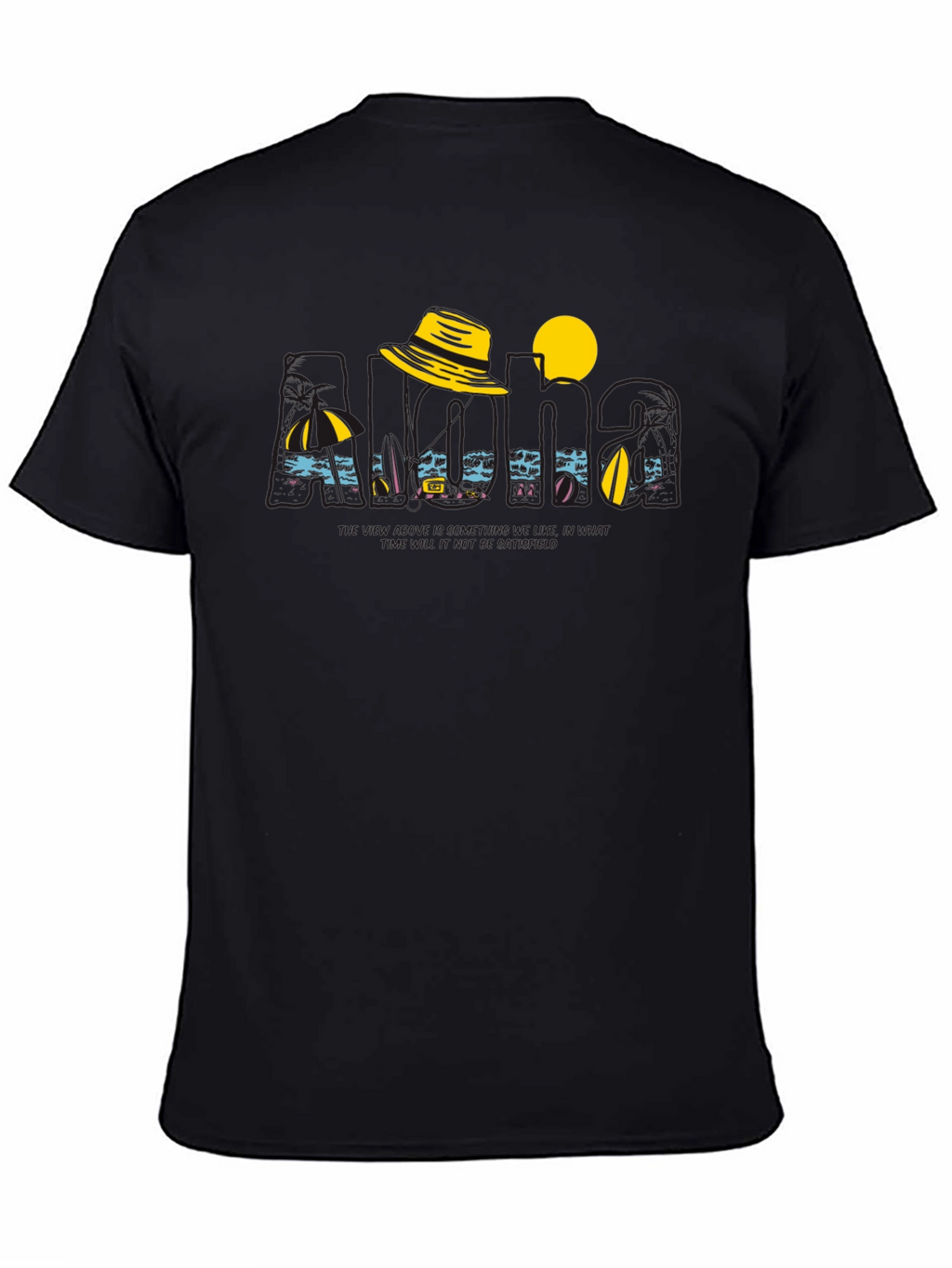 Island Vacation Graphic Tee - Black