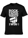 Rock Paper Scissors Throat Punch I Win T-Shirt