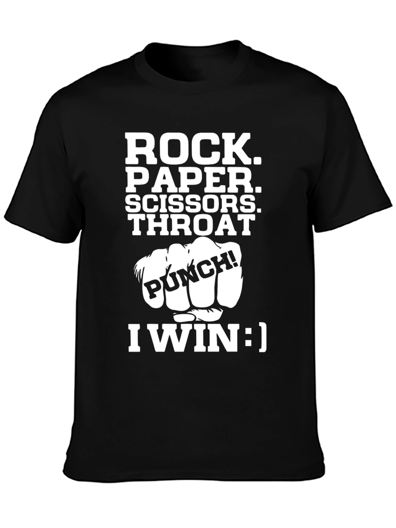 Rock Paper Scissors Throat Punch I Win T-Shirt