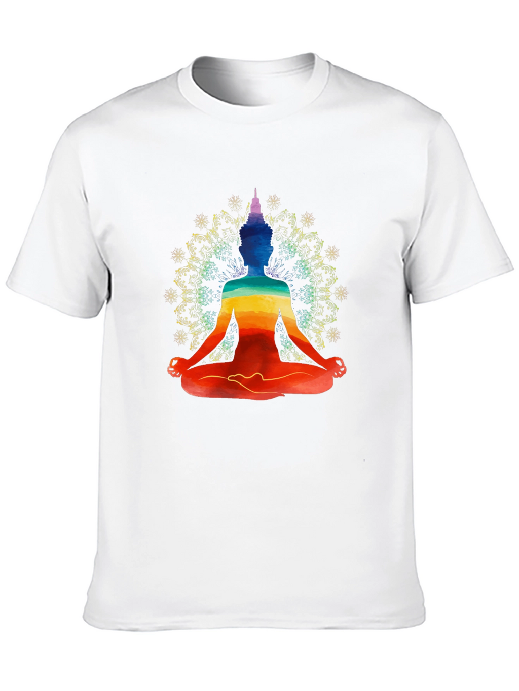 Rainbow Chakra Meditation Graphic T-Shirt