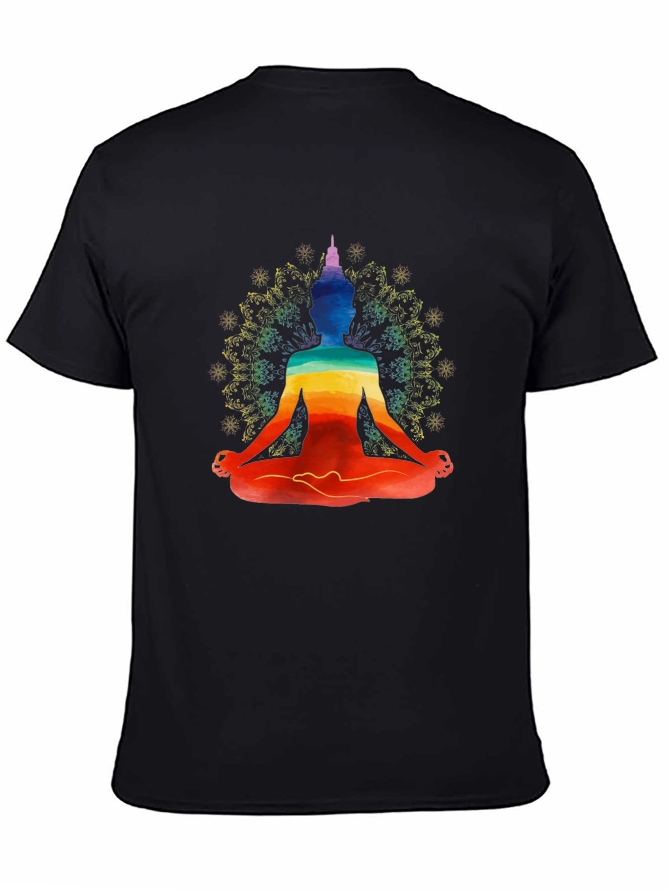 Rainbow Chakra Meditation Graphic T-Shirt