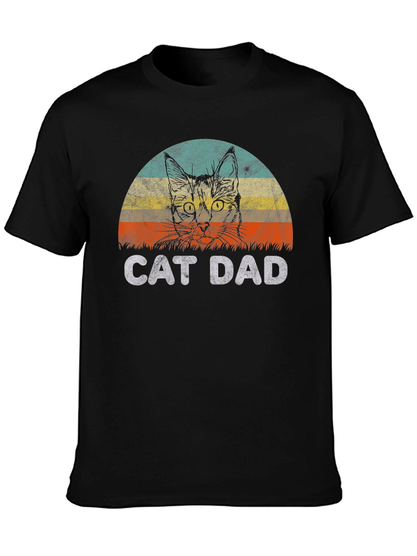 Cat Dad Graphic T-Shirt - Vintage Style