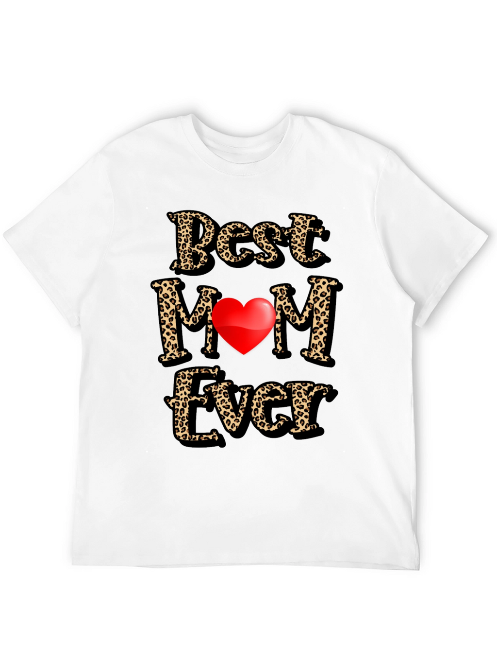 Best Mom Ever Leopard Print Graphic Tee