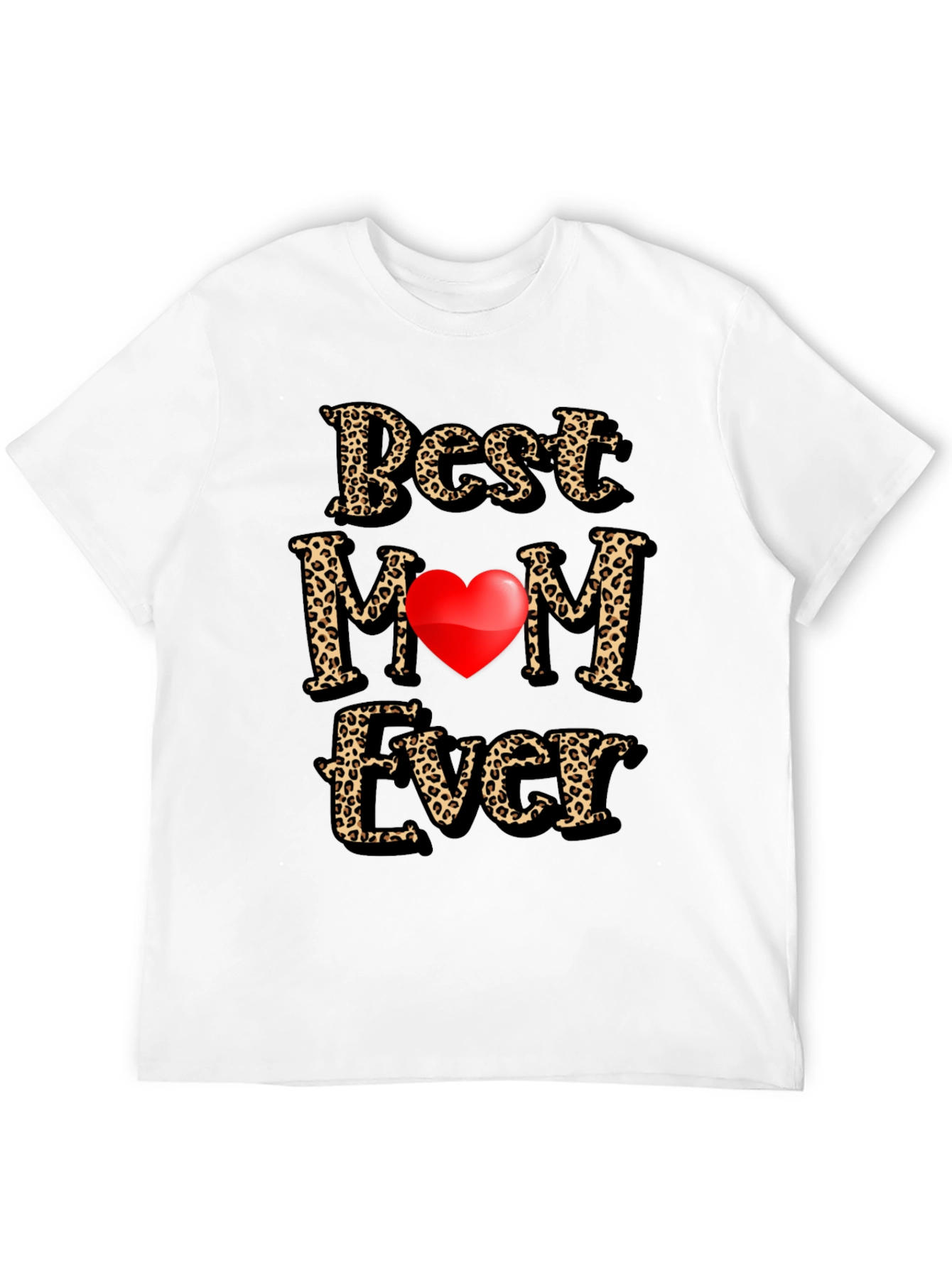 Best Mom Ever Leopard Print Graphic Tee