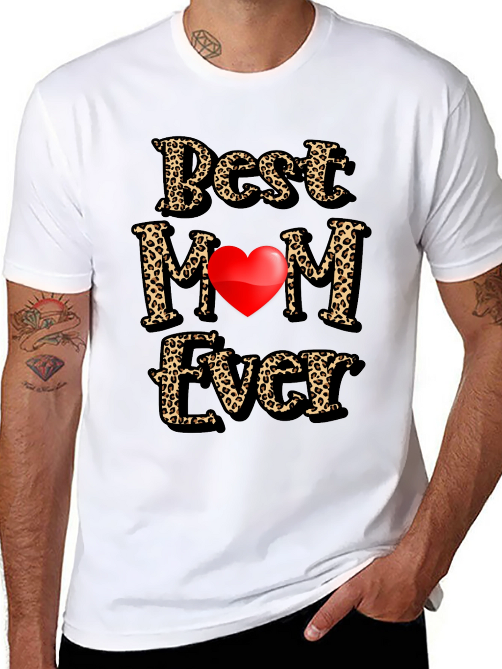 Best Mom Ever Leopard Print Graphic Tee