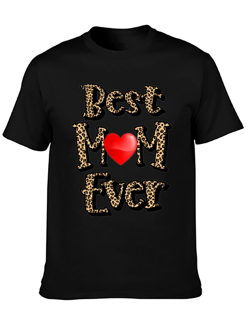 Best Mom Ever Leopard Print Graphic Tee