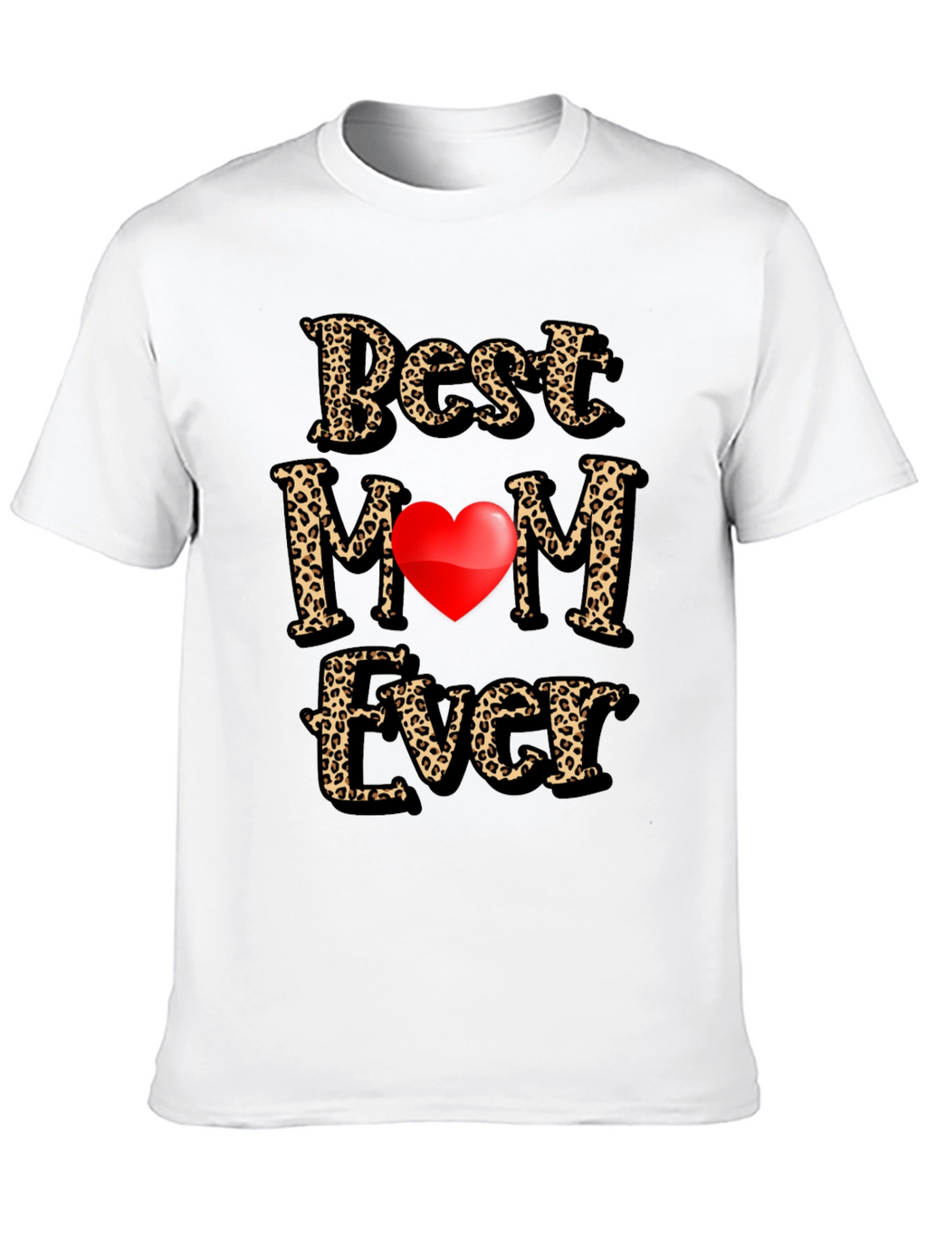 Best Mom Ever Leopard Print Graphic Tee