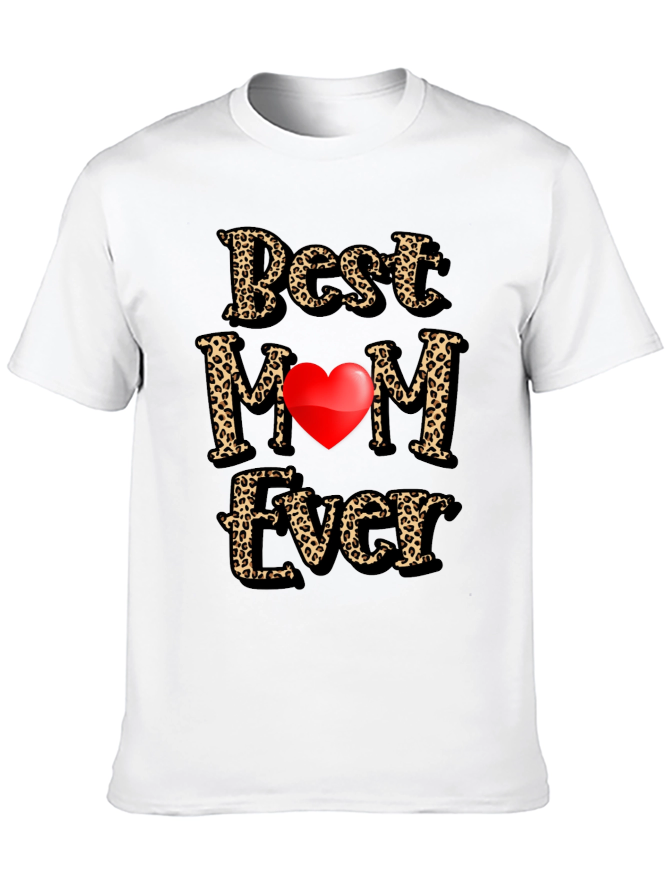 Best Mom Ever Leopard Print Graphic Tee