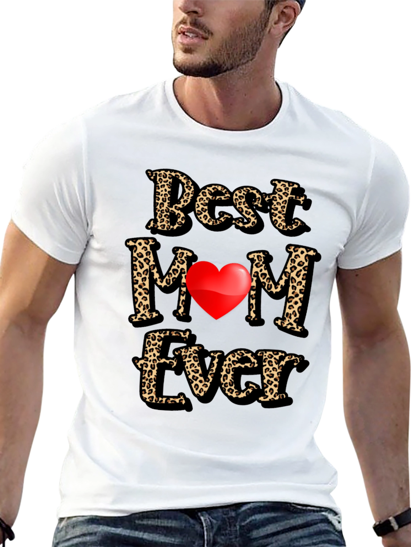 Best Mom Ever Leopard Print Graphic Tee