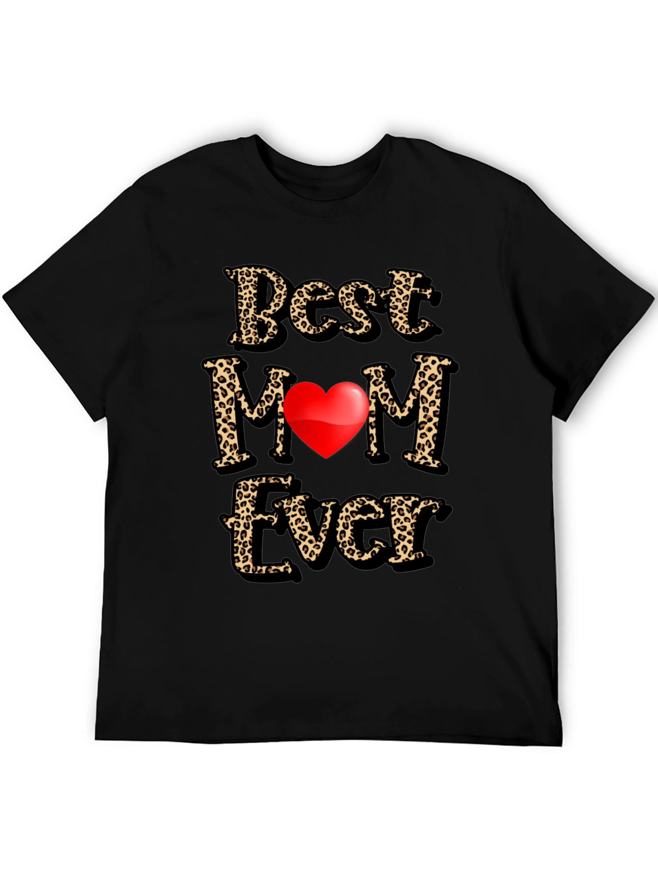 Best Mom Ever Leopard Print Graphic Tee