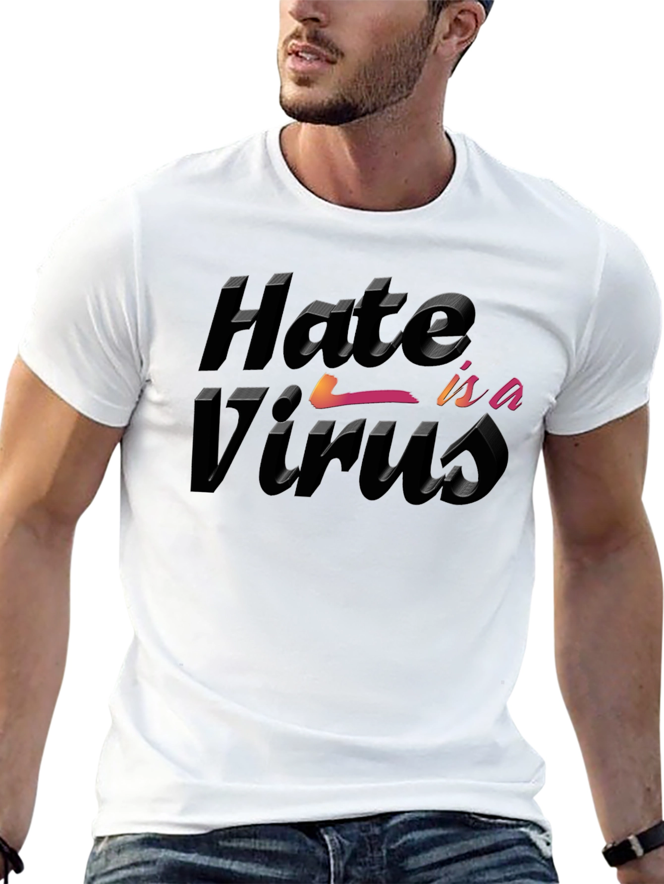 Hate is a Virus Graphic T-Shirt