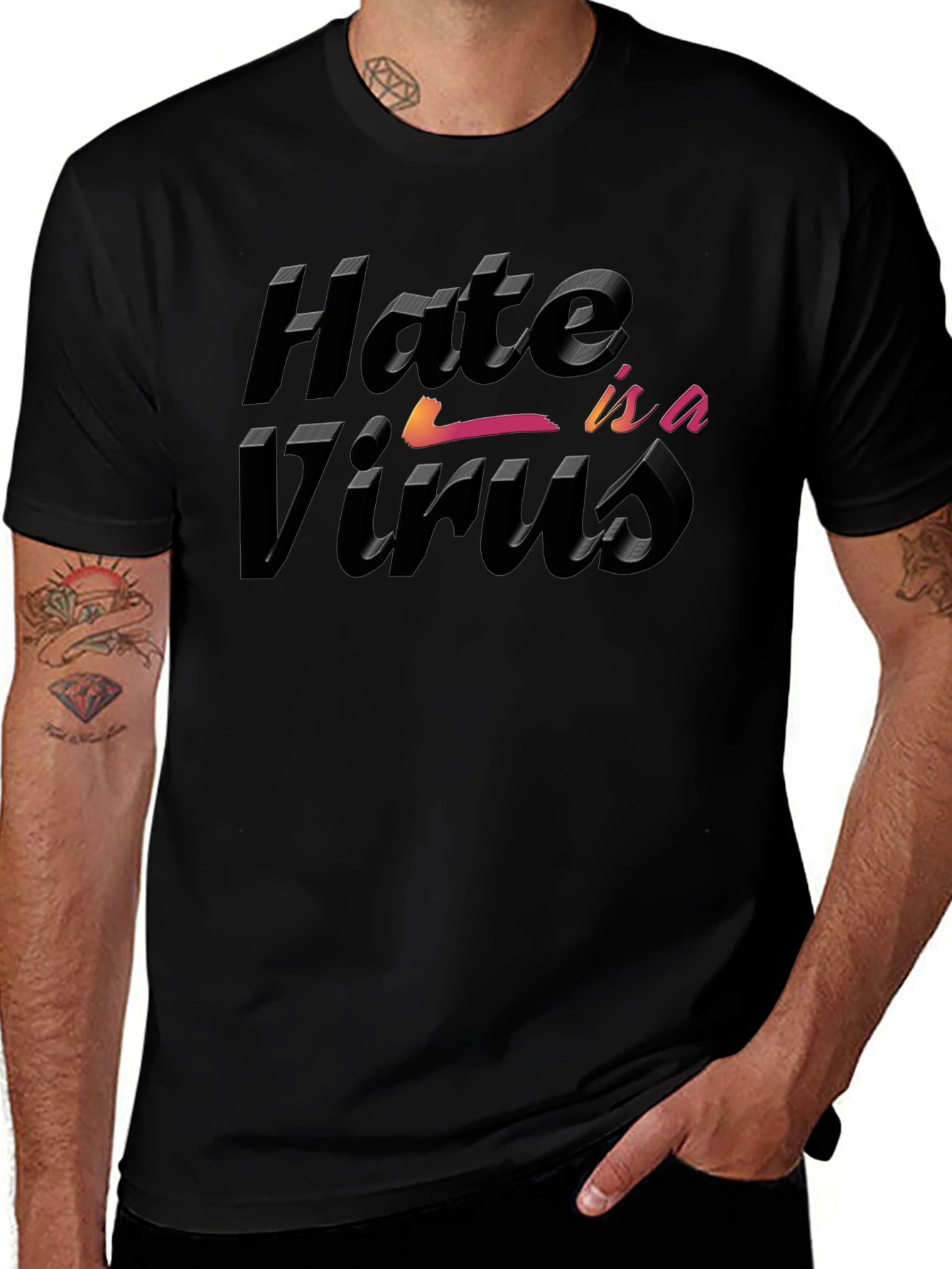 Hate is a Virus Graphic T-Shirt
