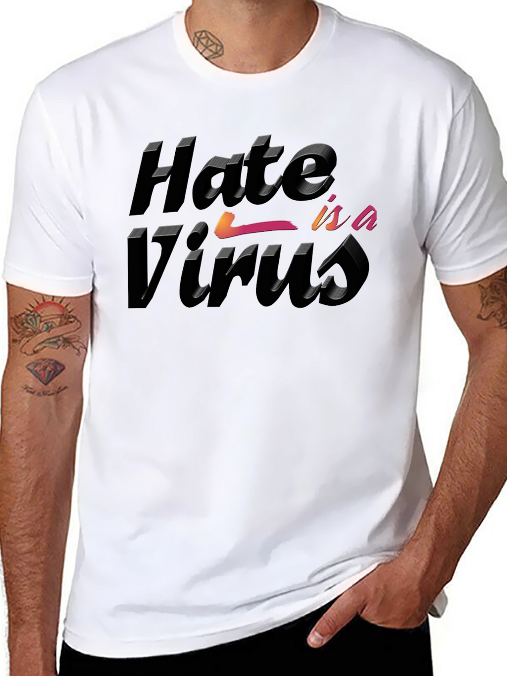 Hate is a Virus Graphic T-Shirt
