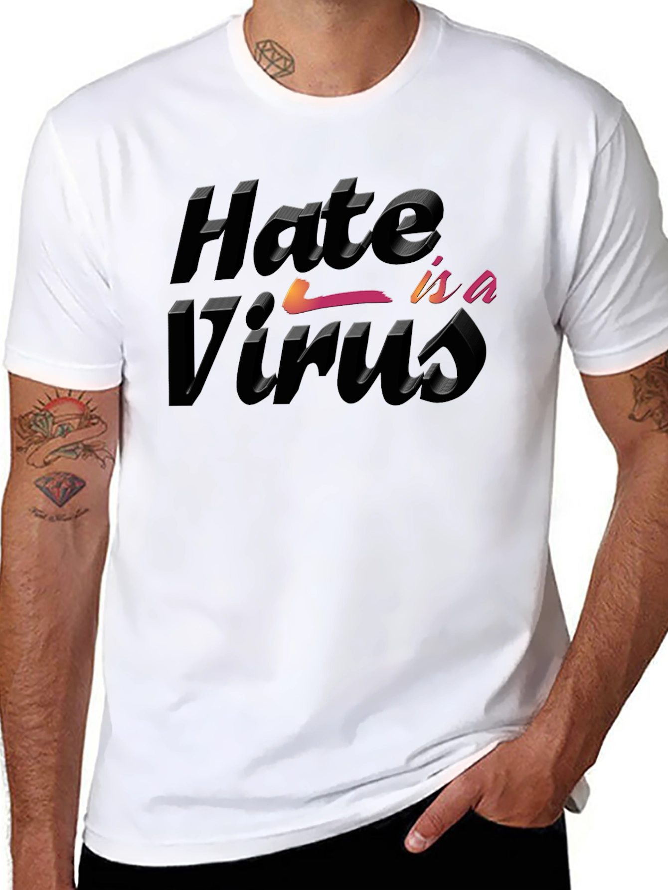 Hate is a Virus Graphic T-Shirt