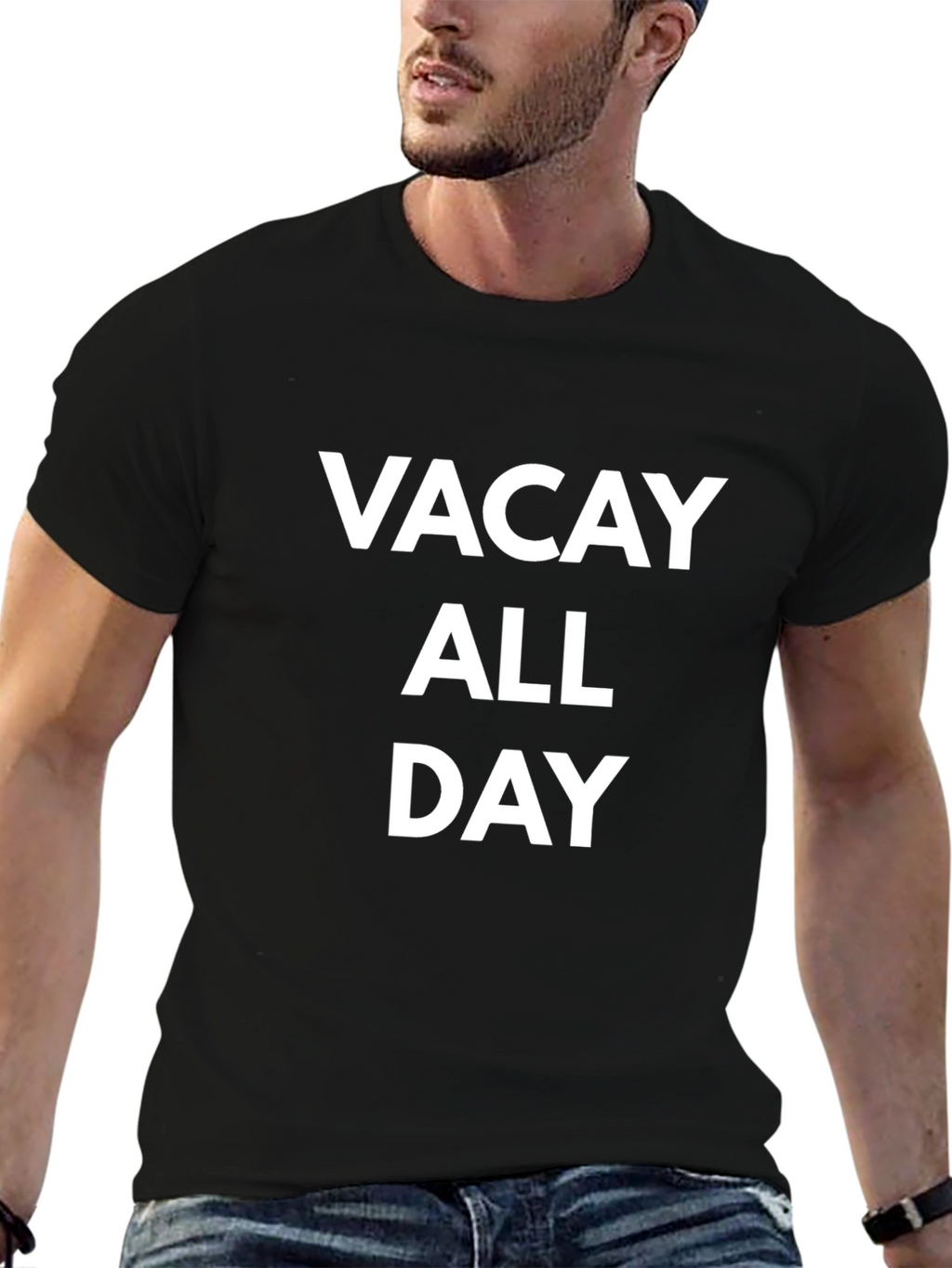 Vacay All Day Graphic Tee - Black T-Shirt