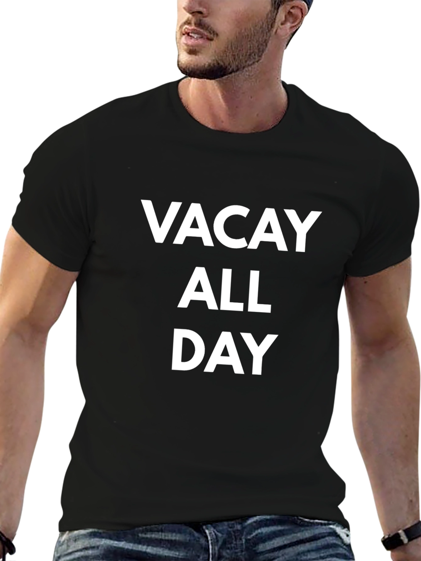 Vacay All Day Graphic Tee - Black T-Shirt