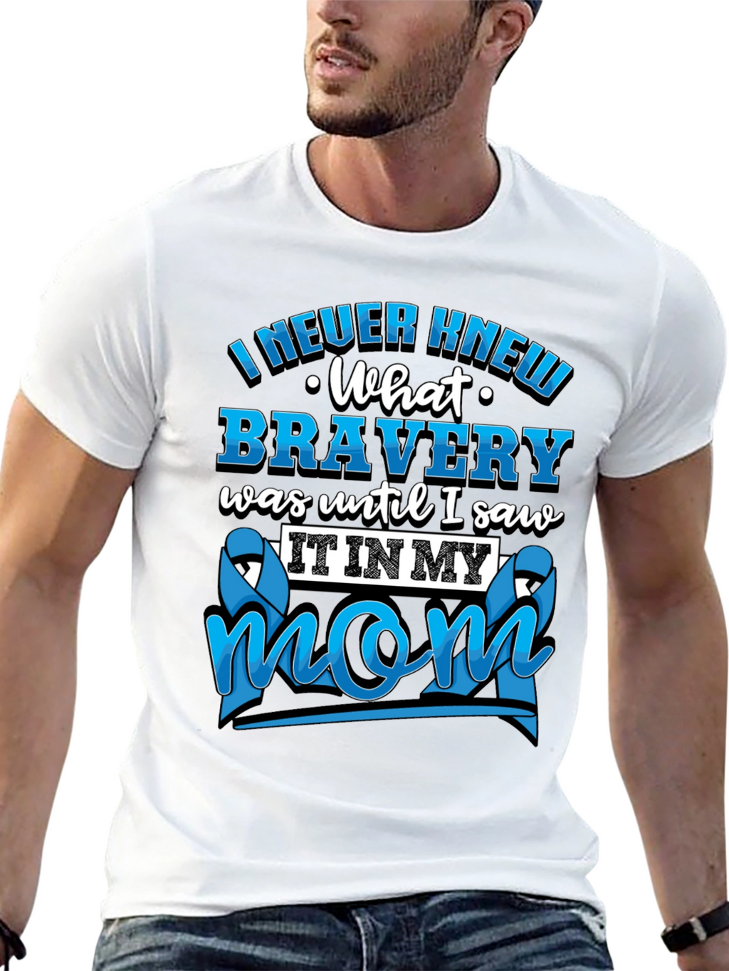 Bravery Mom Graphic T-Shirt - Teal Ribbon