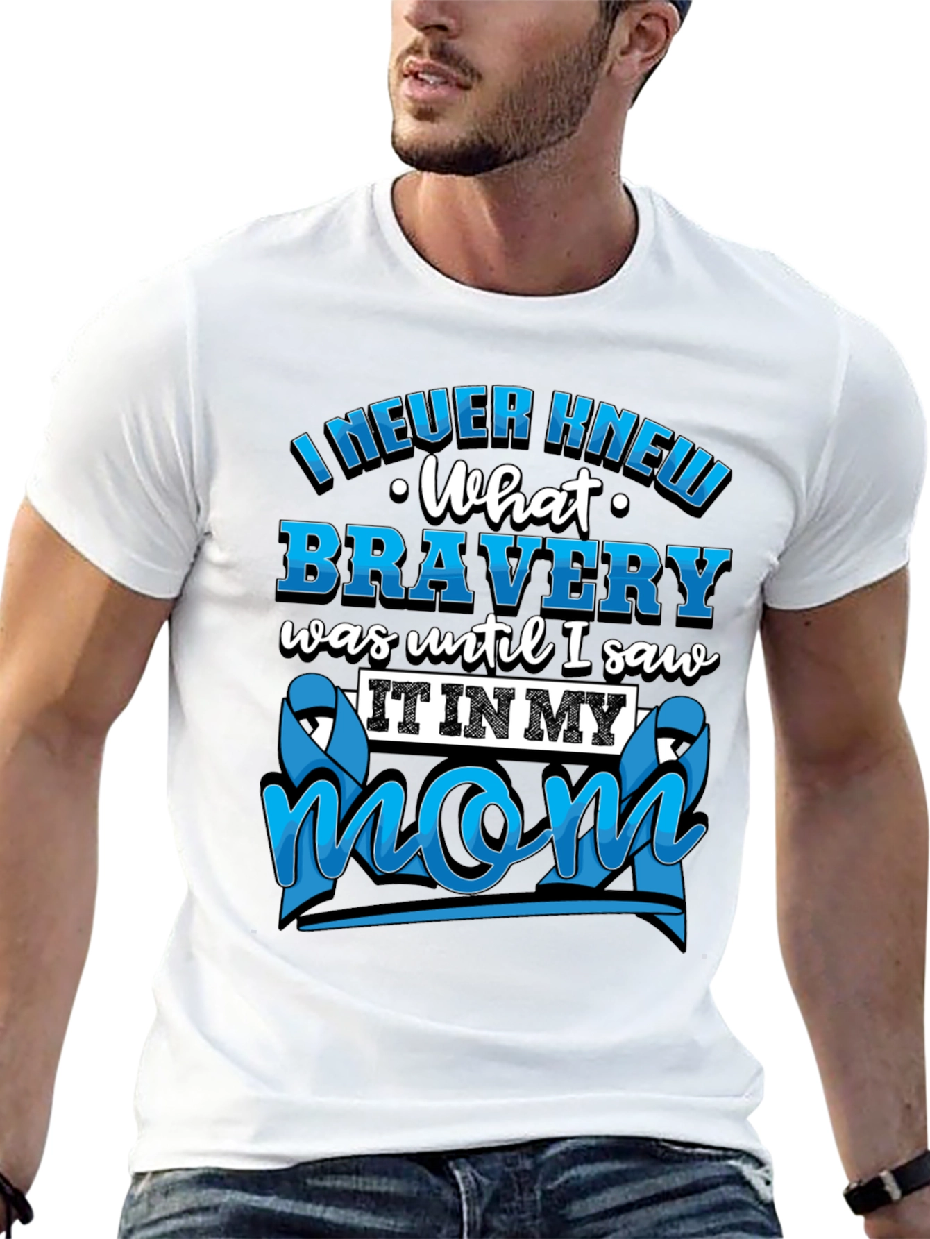 Bravery Mom Graphic T-Shirt - Teal Ribbon