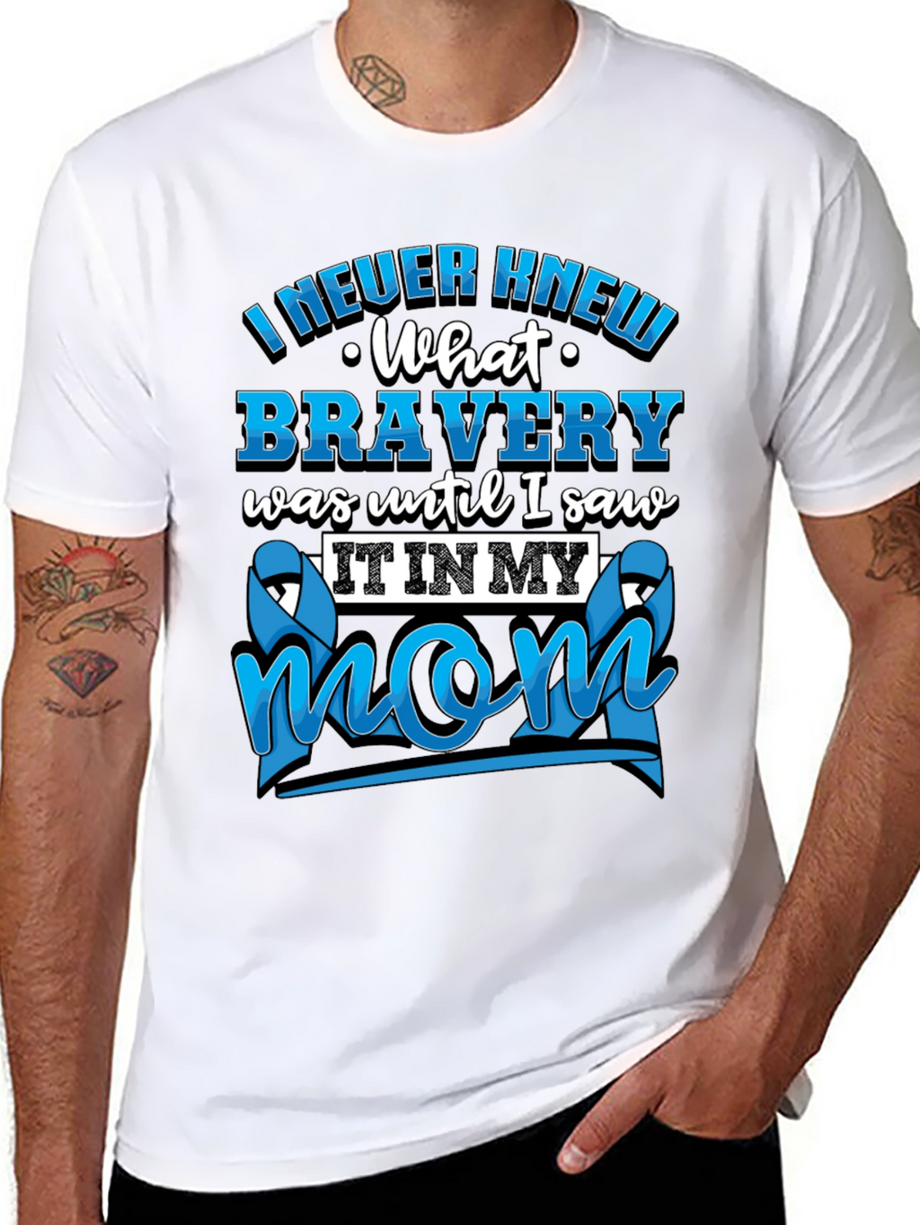 Bravery Mom Graphic T-Shirt - Teal Ribbon