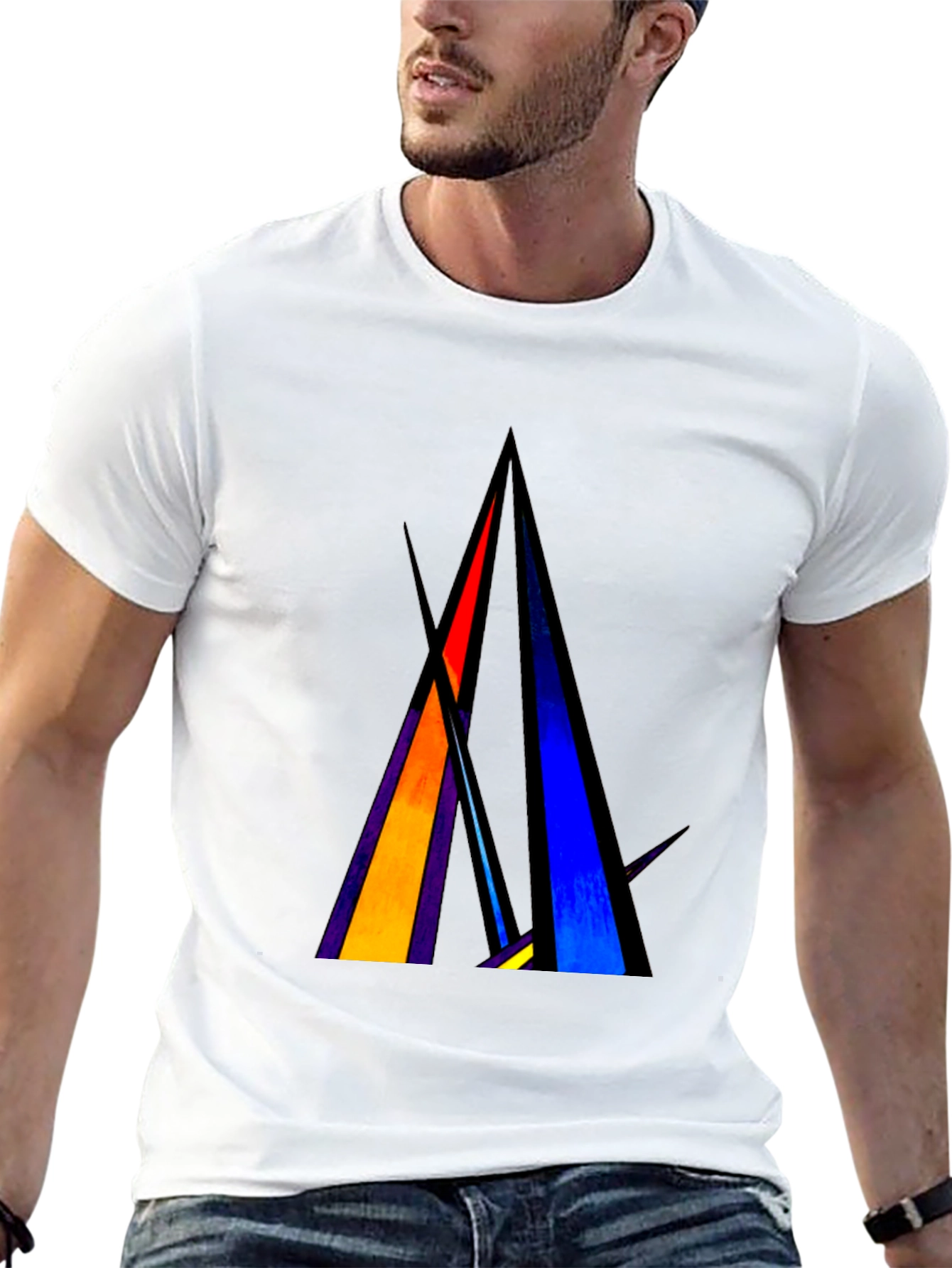 Abstract Geometric T-Shirt - Modern Art Tee