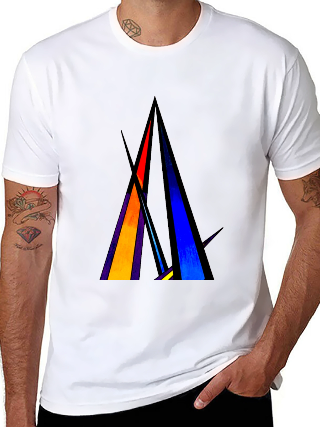 Abstract Geometric T-Shirt - Modern Art Tee