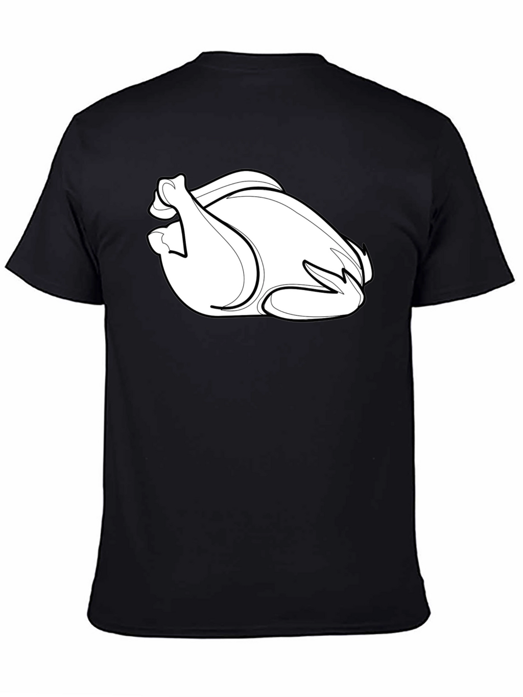 Thanksgiving Turkey Graphic Tee - Black Casual T-Shirt