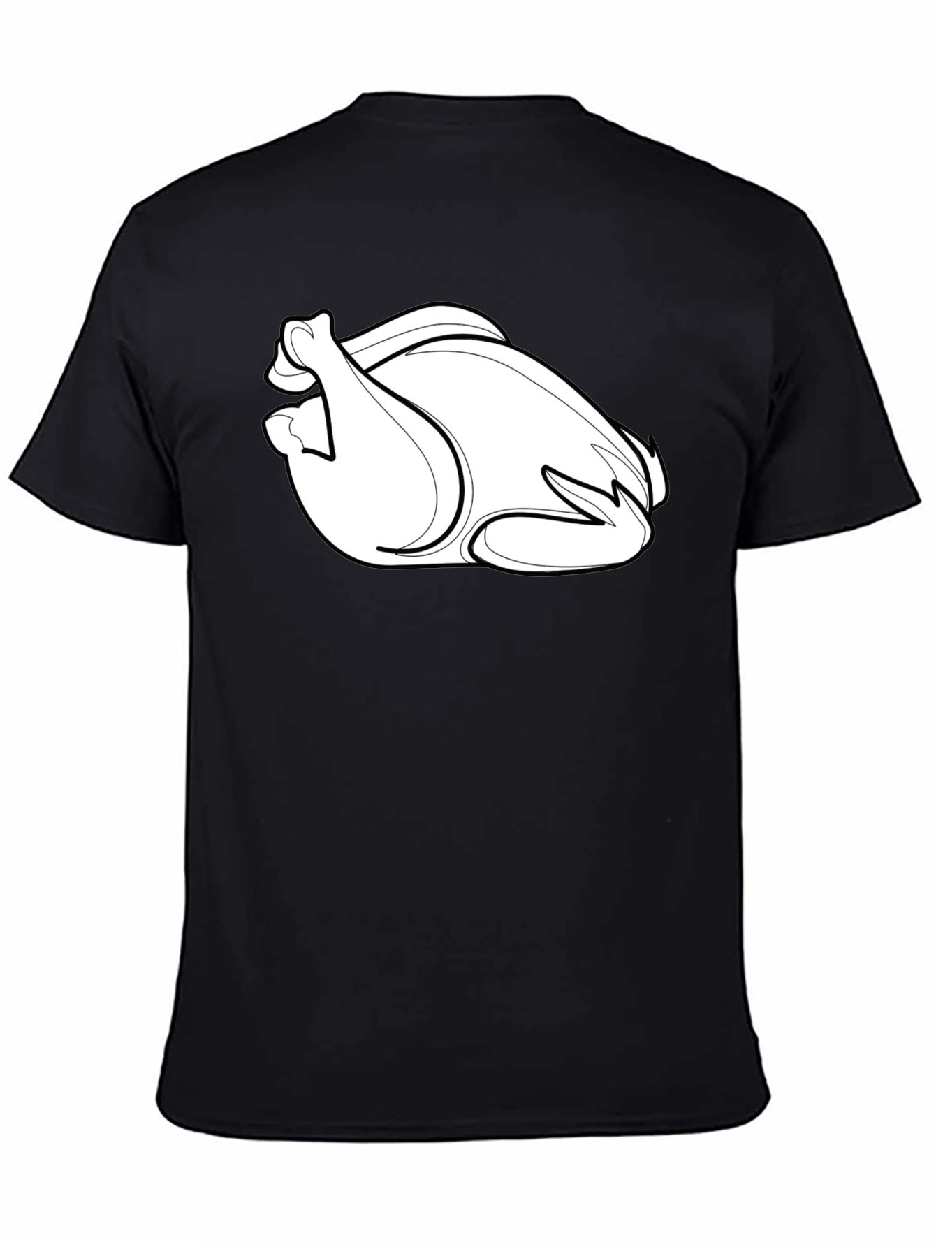 Thanksgiving Turkey Graphic Tee - Black Casual T-Shirt