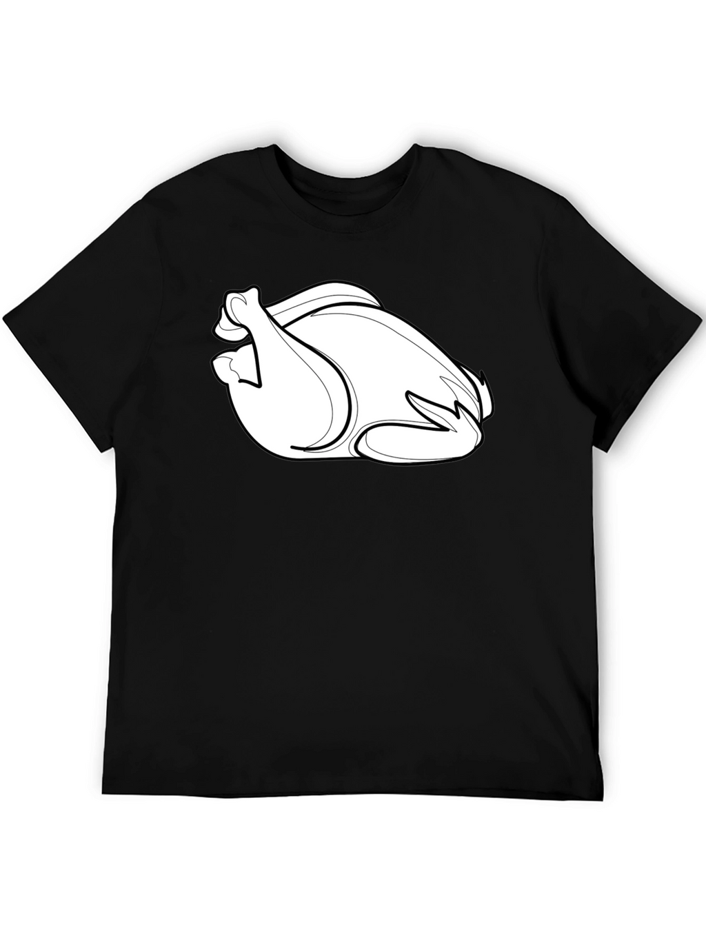Thanksgiving Turkey Graphic Tee - Black Casual T-Shirt