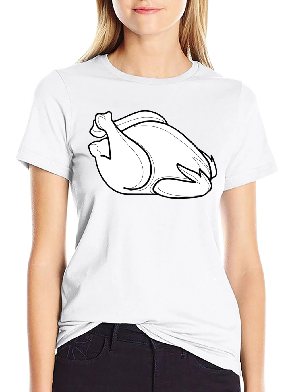 Thanksgiving Turkey Graphic Tee - Black Casual T-Shirt