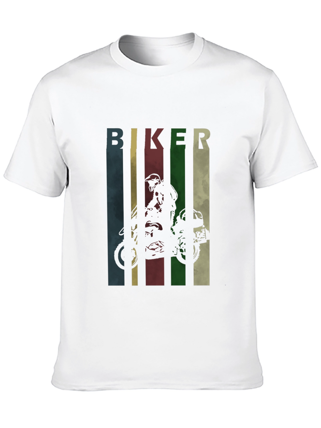 Biker Graphic Tee - Retro Motorcycle T-Shirt